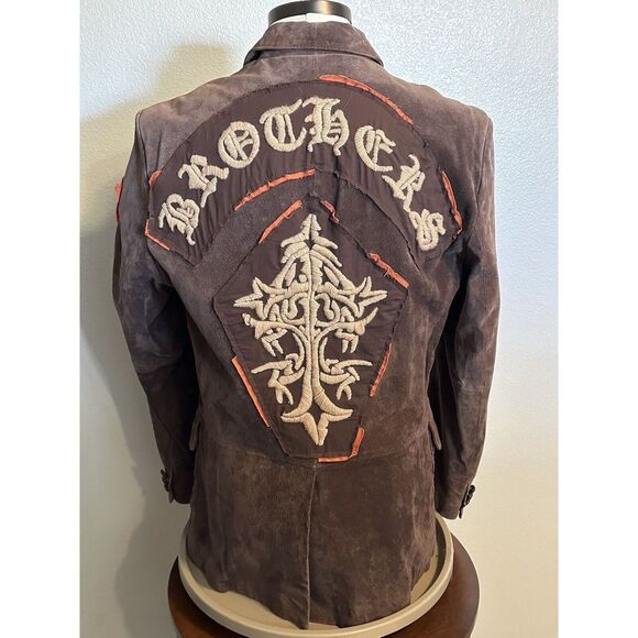 VTG 90's WILSONS X M.JULIAN  Brothers US Army‎ USMC Brown Suede Leather Jacket M - Picture 1 of 11